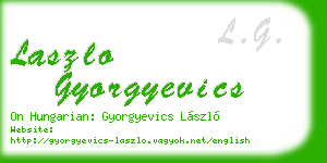 laszlo gyorgyevics business card